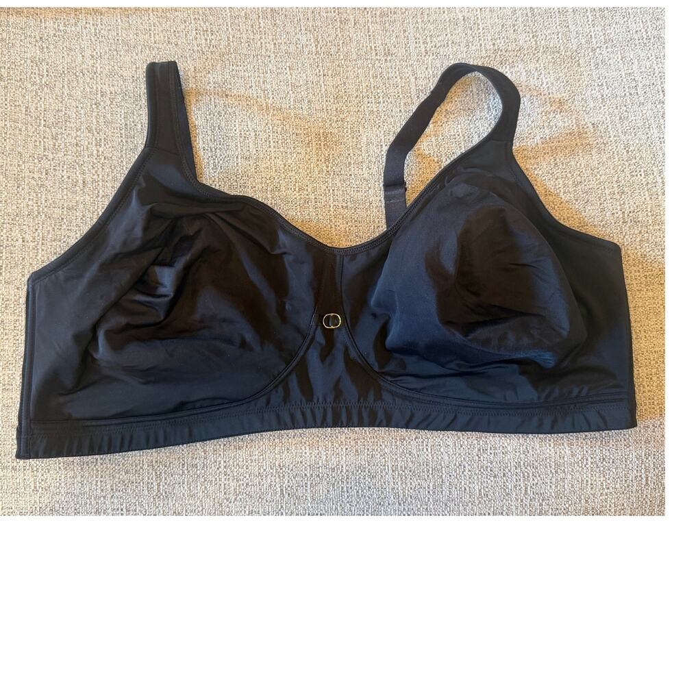 Avenue Women's Soft Caress Black Bra Comfort Bra Wire Free Cups 54DDD - Picture 2 of 8